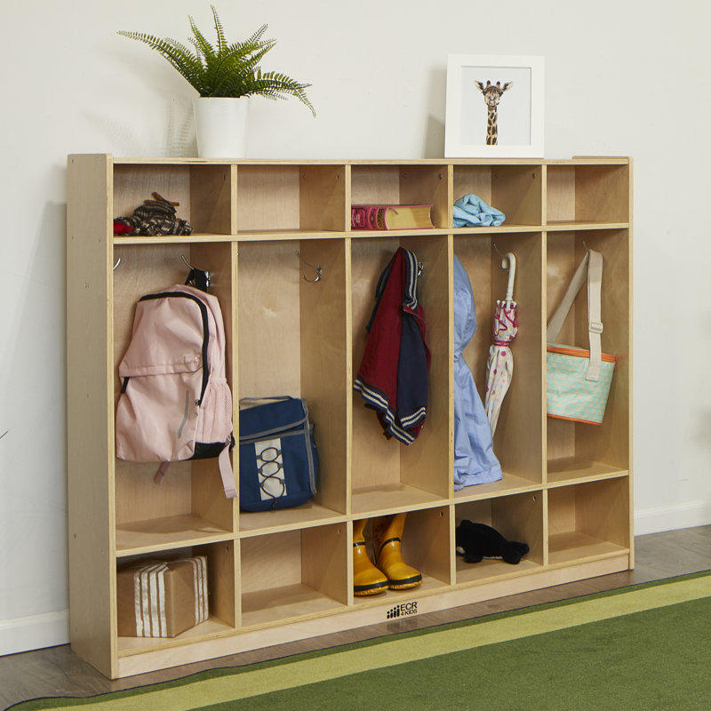 ECR4Kids® Coat Lockers 5 Section Preschool Cubby Locker & Reviews Wayfair